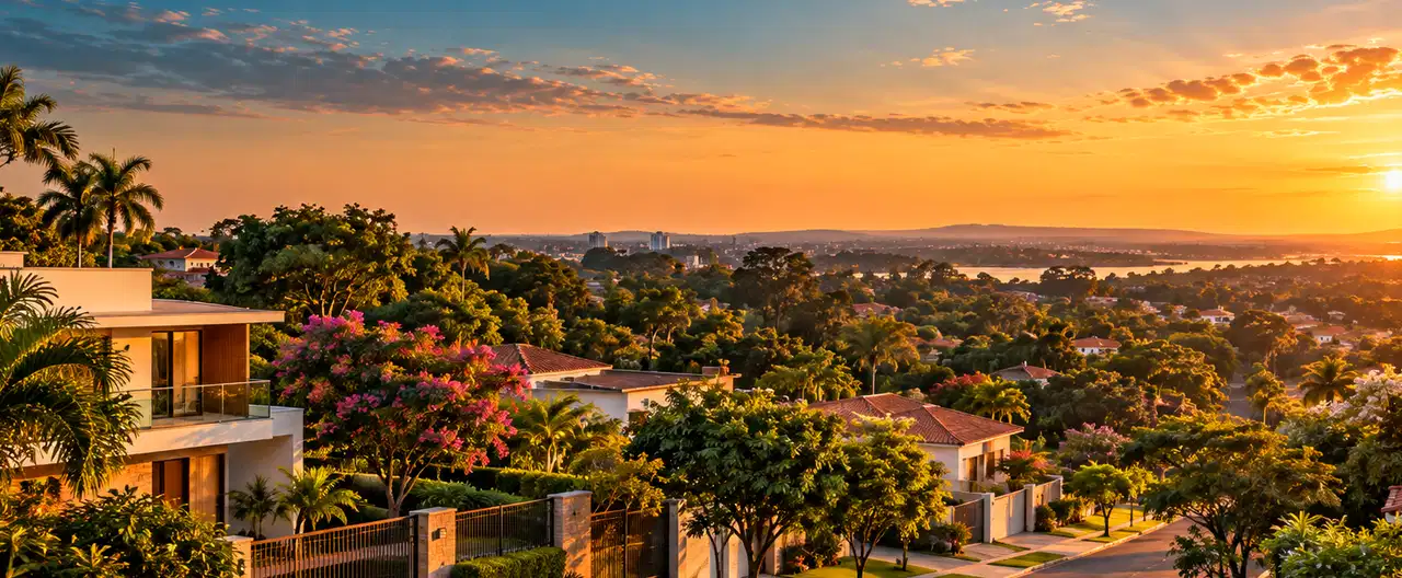 Paisagem imobiliária ilustrativa por IA para a página 29 de Septiembre, Villa Elisa: guia imobiliário da região | InmueblesPY; não representa imóvel anunciado
