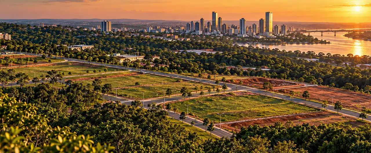 Paisagem imobiliária ilustrativa por IA para a página Cañada Garay, Luque: guia imobiliário da região | InmueblesPY; não representa imóvel anunciado