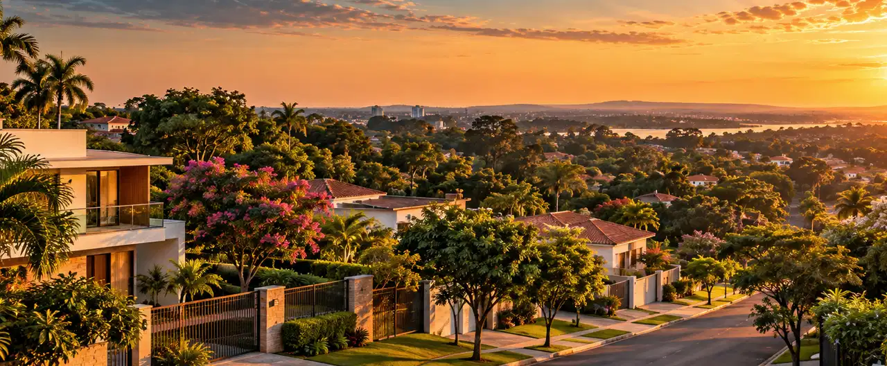Paisagem imobiliária ilustrativa por IA para a página Casas à venda em Yatytay: guia e imobiliárias | InmueblesPY; não representa imóvel anunciado