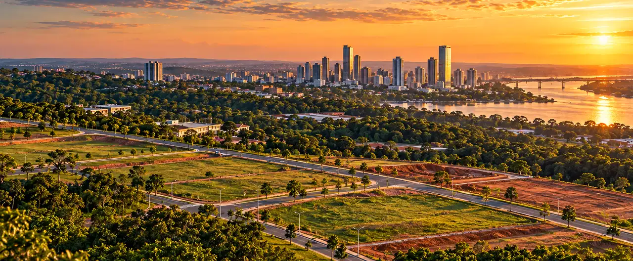 Paisagem imobiliária ilustrativa por IA para a página CENTURY 21 Marfil: perfil de imobiliária e contatos | InmueblesPY; não representa imóvel anunciado