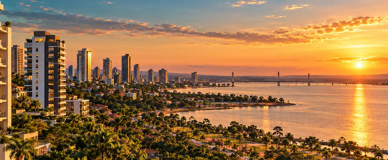 Paisagem imobiliária ilustrativa por IA para a página Imobiliárias em San Estanislao: diretório e contatos | InmueblesPY; não representa imóvel anunciado